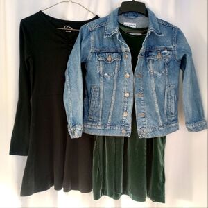 Old Navy Jean Denim Jacket and Dress Bundle Girls XL